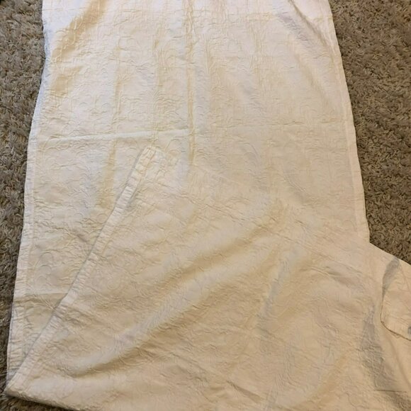 Nicole Miller Curtain Panels Matelasse Ivory 36"x74" Hidden Tab Artelier Cotton - Picture 3 of 5